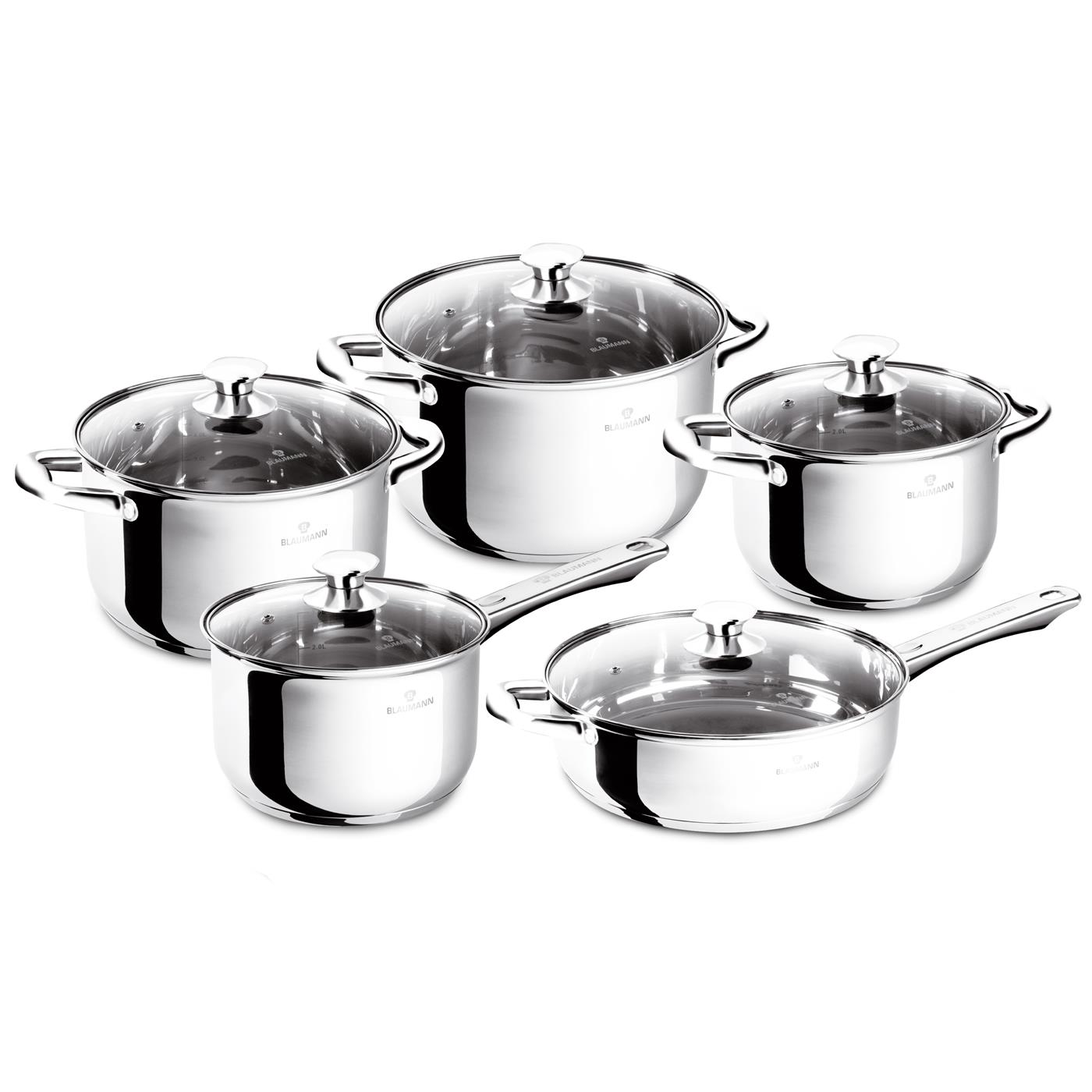 Blaumann Pannenset 10-delig Gourmet Line