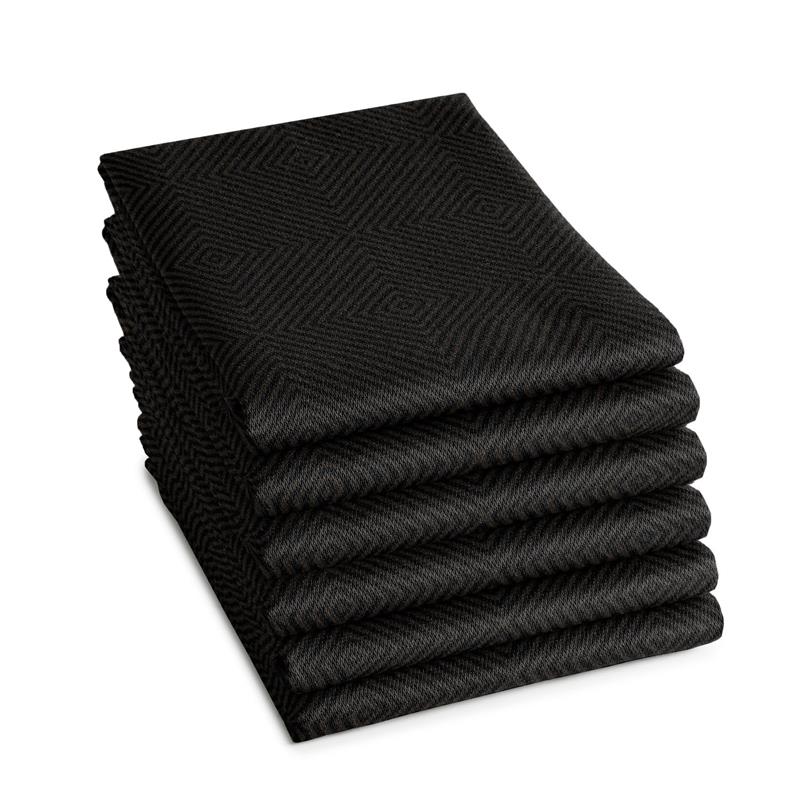 DDDDD Theedoek Cisis 60x65cm ebony 6st