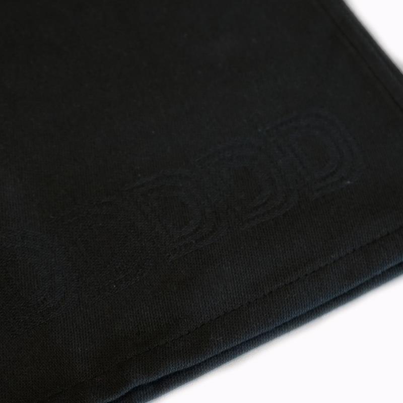 DDDDD Theedoek Logo 60x65cm zwart 6st