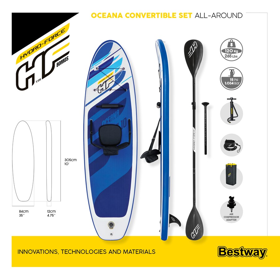 Hydro-Force Oceana SUPboard 305cm set
