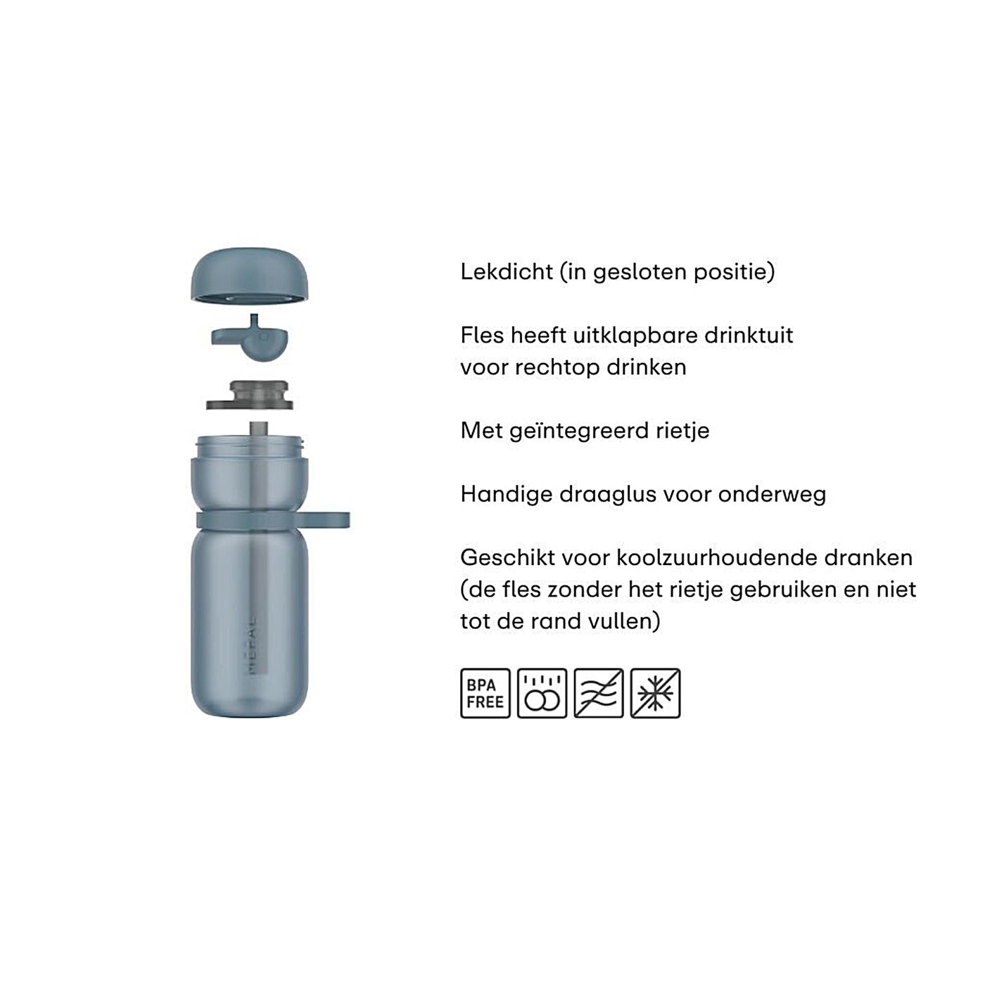 Mepal Drinkfles flip 600ml zwart