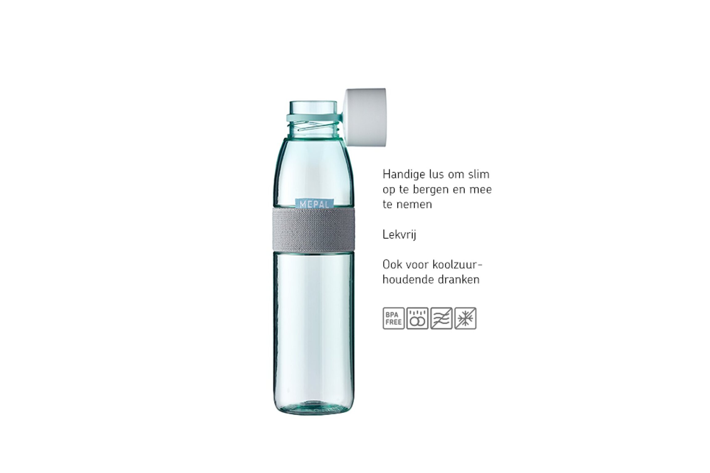 Mepal Waterfles Ellipse 500ml nordic bla
