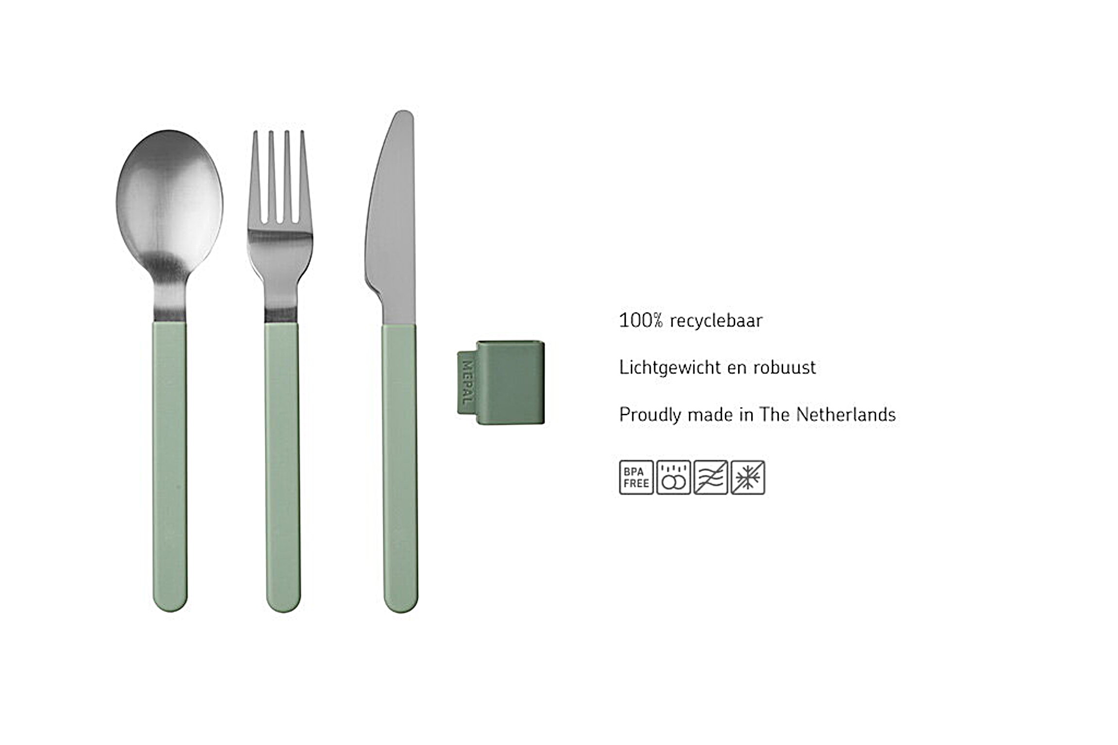 Mepal bestekset silueta 3-delig - sage