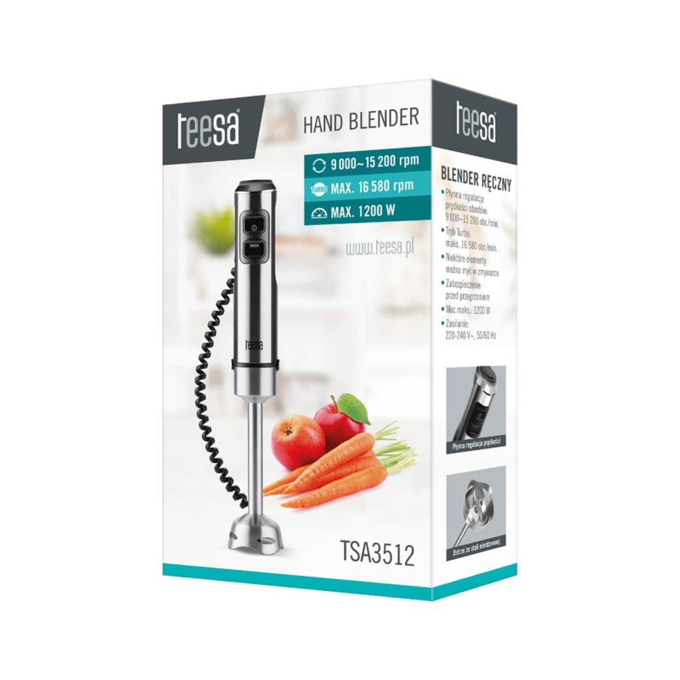 Teesa staafmixer RVS 1200 Watt